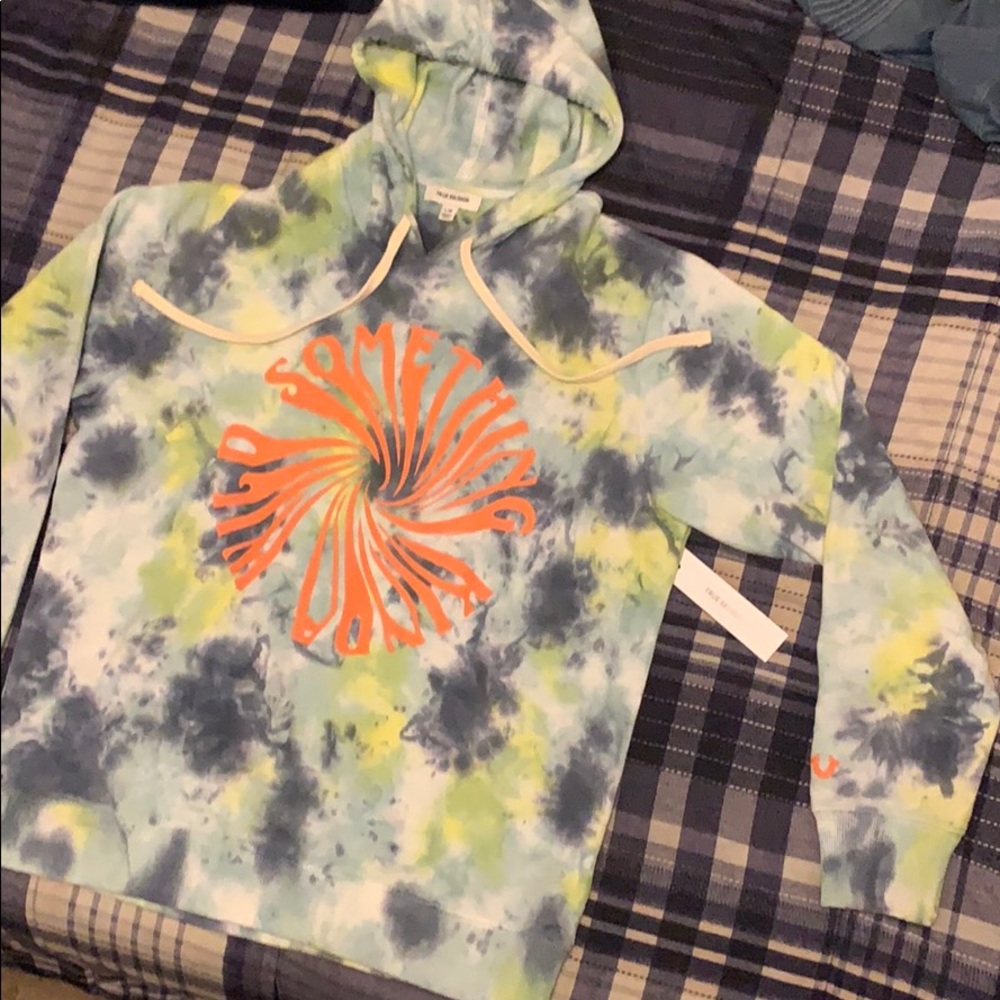True Religion Tie dye pullover hoodie